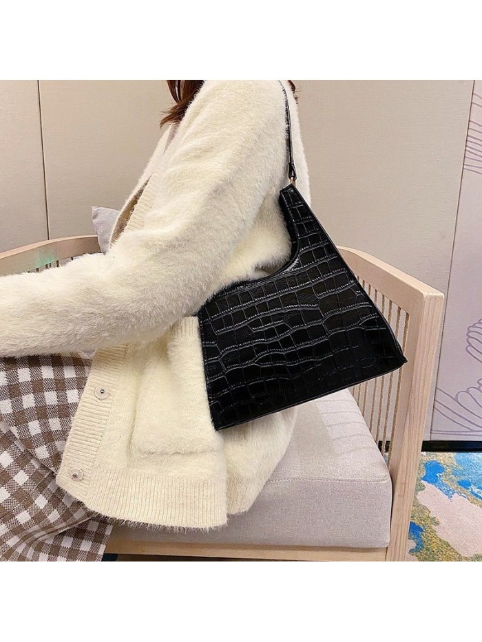 Ins super fire small bag women 2019 new texture foreign style handbag advanced sense stone pattern women's single shoulder
