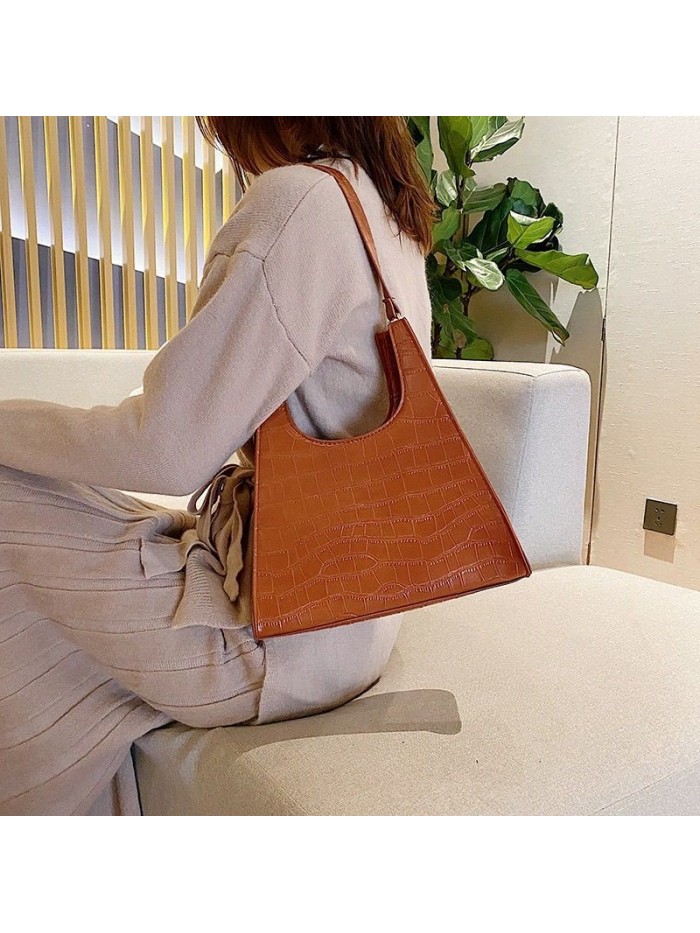 Ins super fire small bag women 2019 new texture foreign style handbag advanced sense stone pattern women's single shoulder
