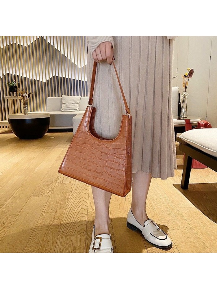 Ins super fire small bag women 2019 new texture foreign style handbag advanced sense stone pattern women's single shoulder
