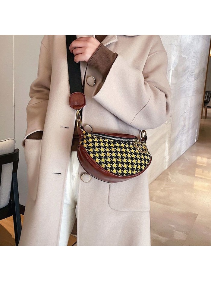 Autumn and winter bag new small bag women's bag France 2019 texture chest bag all kinds of small messenger bag Wool Fashion ins

