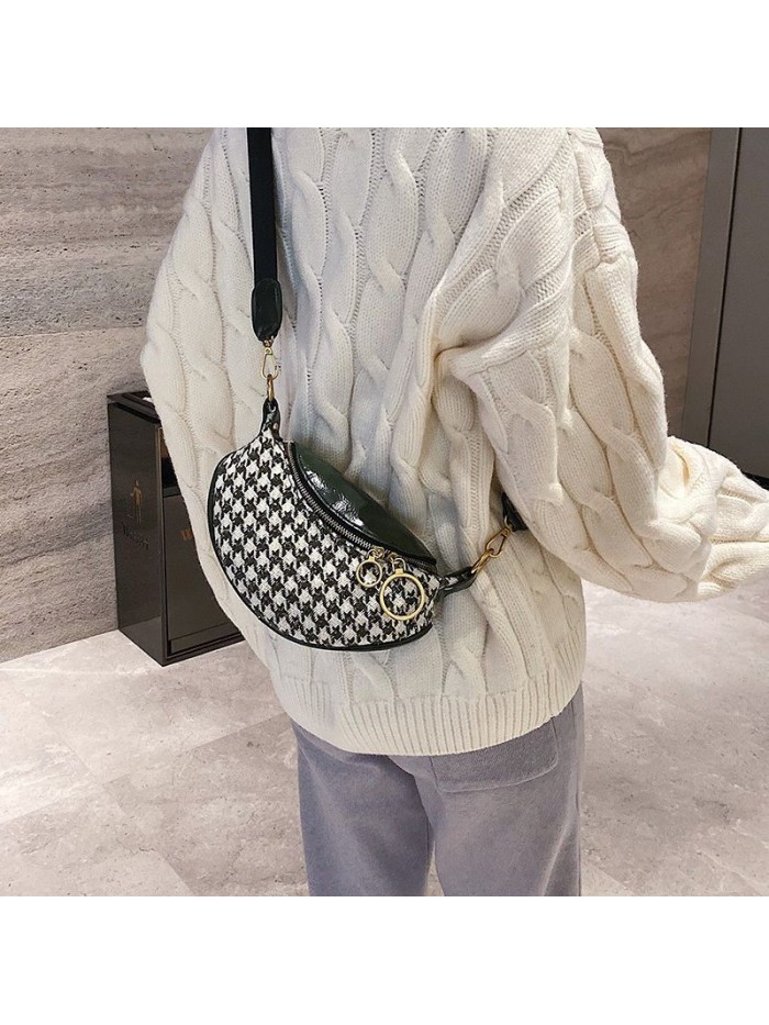 Autumn and winter bag new small bag women's bag France 2019 texture chest bag all kinds of small messenger bag Wool Fashion ins
