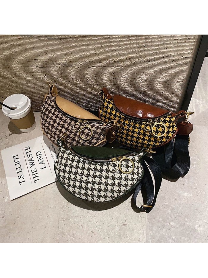 Autumn and winter bag new small bag women's bag France 2019 texture chest bag all kinds of small messenger bag Wool Fashion ins
