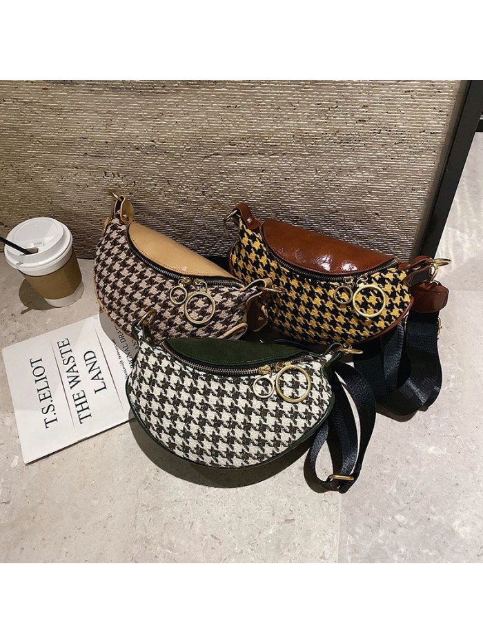 Autumn and winter bag new small bag women's bag France 2019 texture chest bag all kinds of small messenger bag Wool Fashion ins
