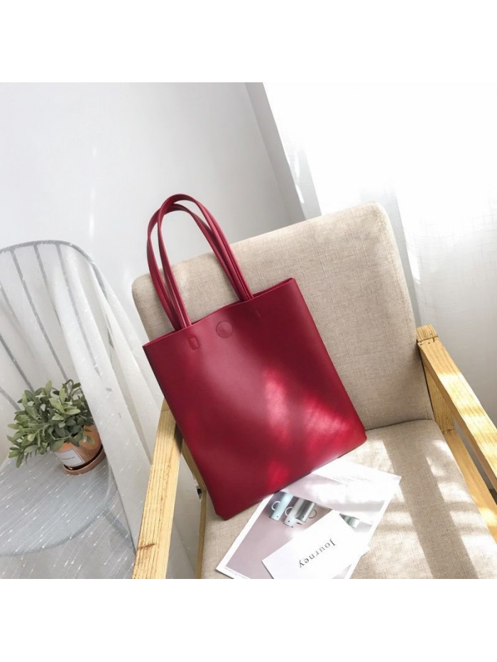 Fashion women's bag 2020 new Korean soft leather tote bag for students
