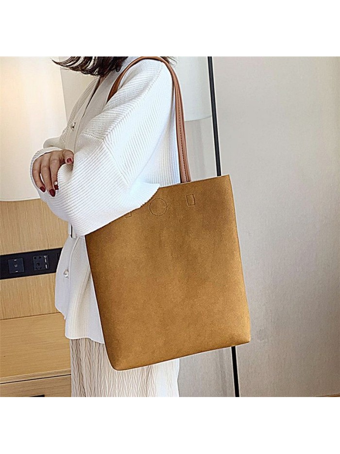 Women's high-level sense of Bag New Korean women's fashionable one shoulder portable big bag frosted tote bag in spring 2020