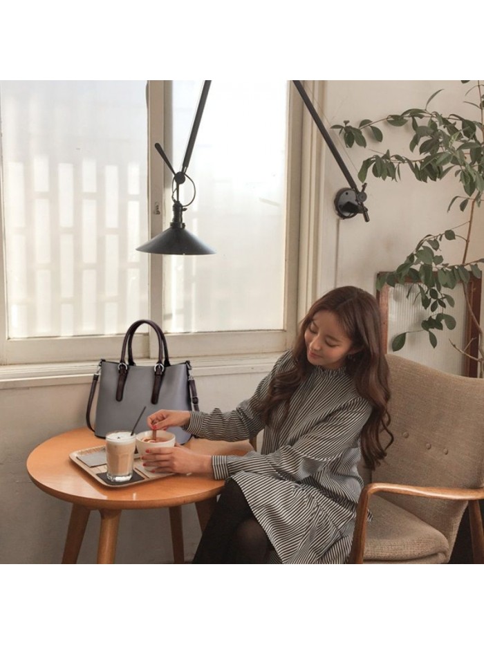 Women's bag Sunshine beauty bag simple tote bag large capacity leisure youth Japan and South Korea new belt decoration fashionable shoulder bag