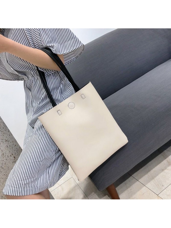 Fashion women's bag 2020 new Korean soft leather tote bag for students
