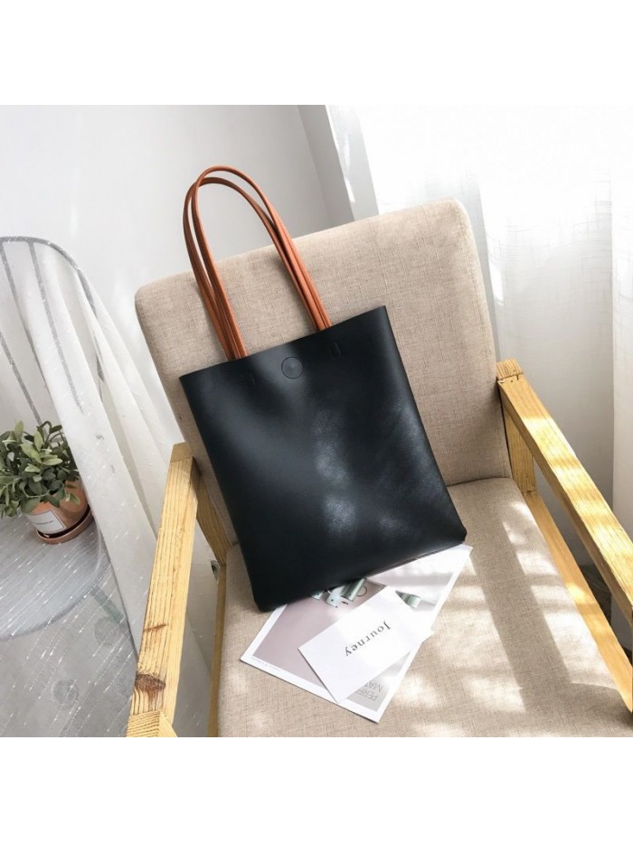 Fashion women's bag 2020 new Korean soft leather tote bag for students

