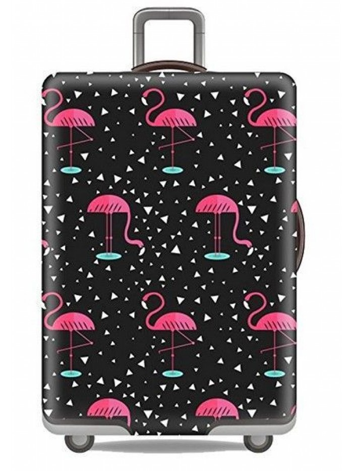 Thickened wear-resistant luggage case protective cover Flamingo elastic case cover pull rod case cover luggage case protective cover
