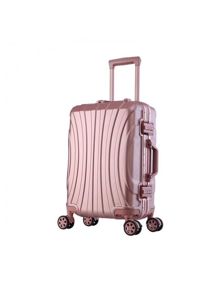 Net red ins suitcase trolley case 20 men's and women's universal wheel suitcase Korean aluminum frame password leather case 24 